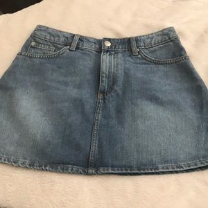 Denim skater girl skirt